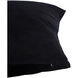 Midnight 20 inch Black Pillow