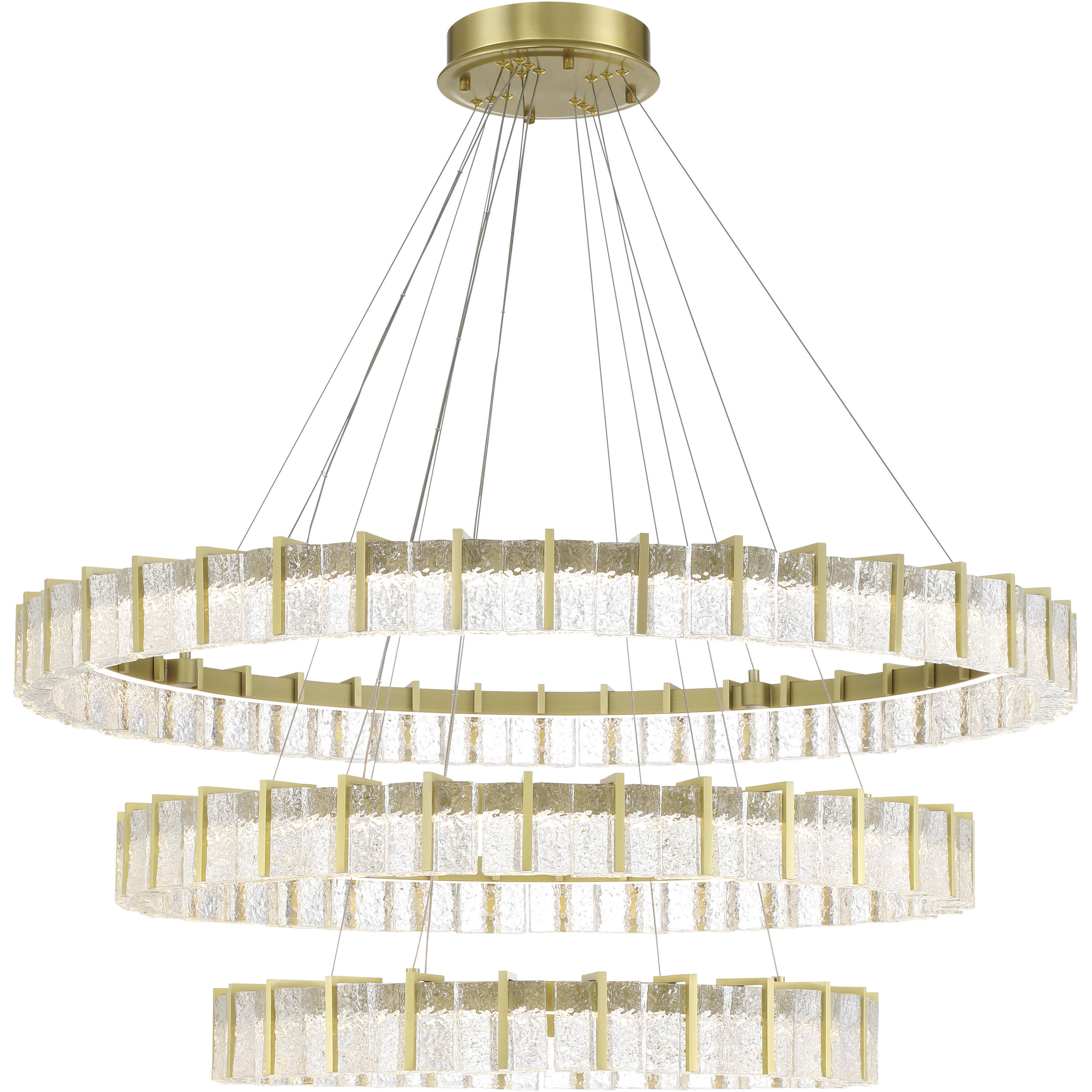 Sevryn LED 44.5 inch Soft Brass Chandelier Ceiling Light