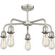 Eaton 5 Light 23.5 inch Satin Nickel Chandelier Ceiling Light in Clear