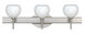 Palla 5 3 Light 23 inch Satin Nickel Vanity Lighting Wall Light in Halogen, Carrera Glass