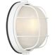 Nauticus Round Dual Mount 10 inch White Outdoor Wall Sconce