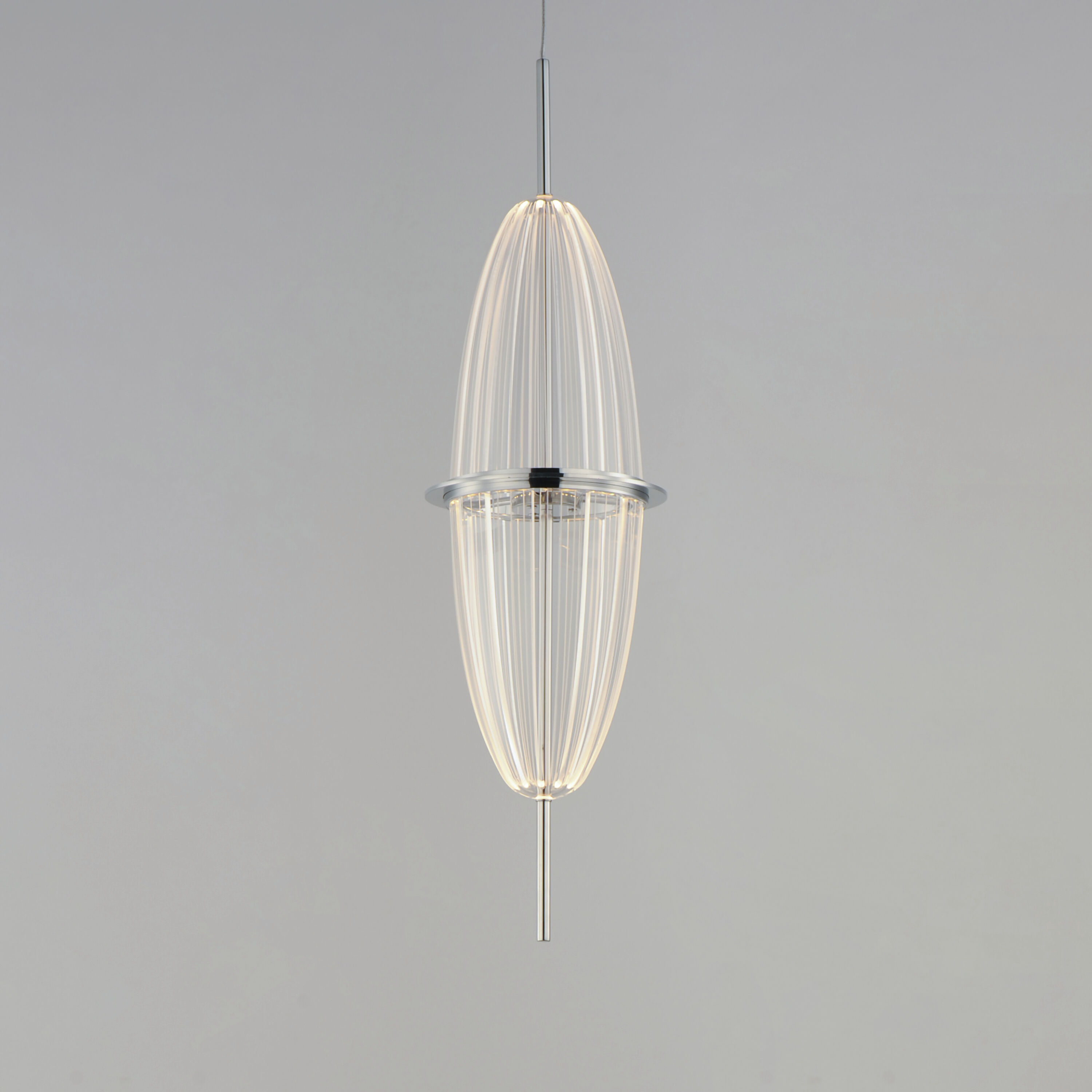 Quasar LED 5.5 inch Polished Chrome Single Pendant Ceiling Light