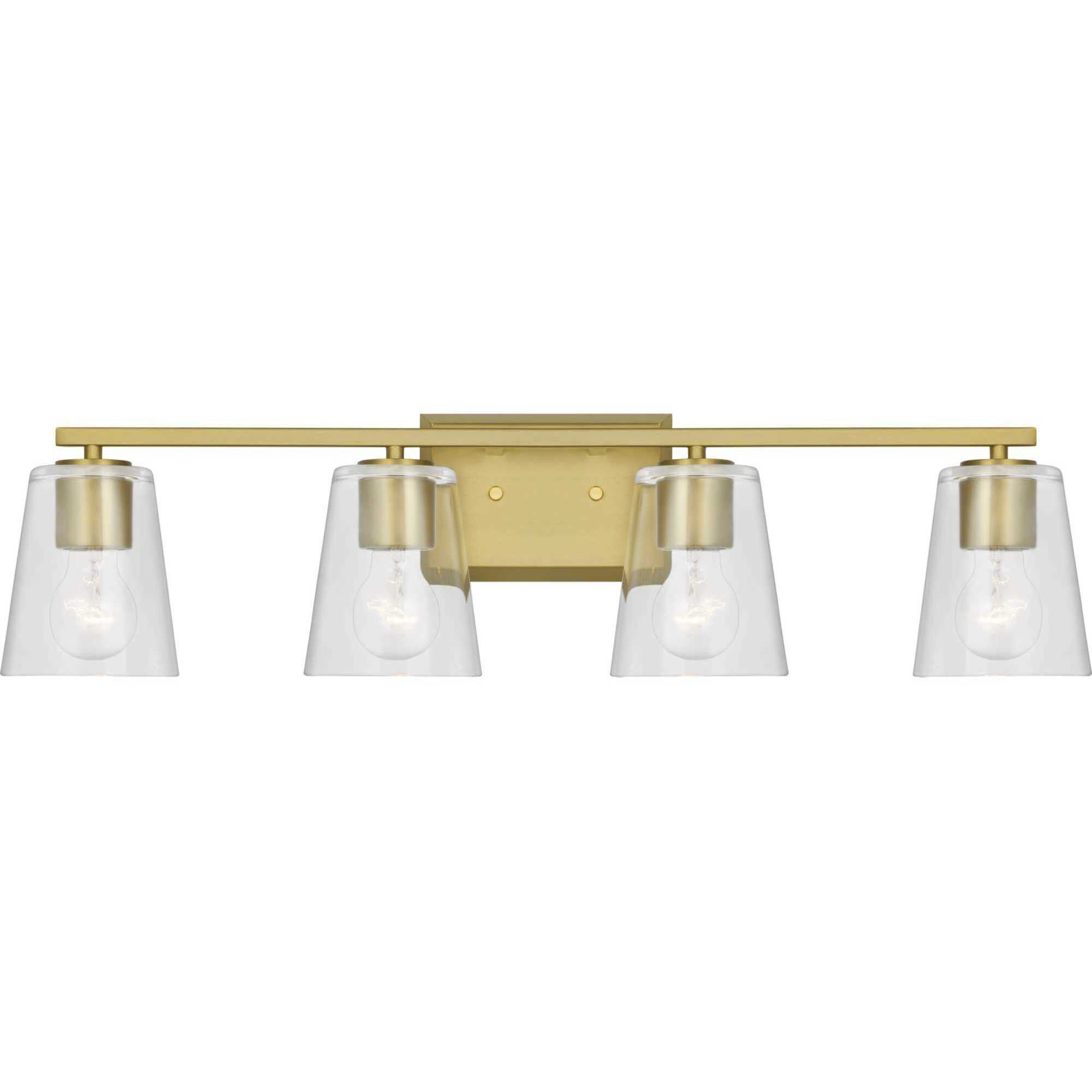Vertex 4 Light 29 inch Brushed Gold Bath Light Wall Light