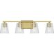 Vertex 4 Light 29 inch Brushed Gold Bath Light Wall Light