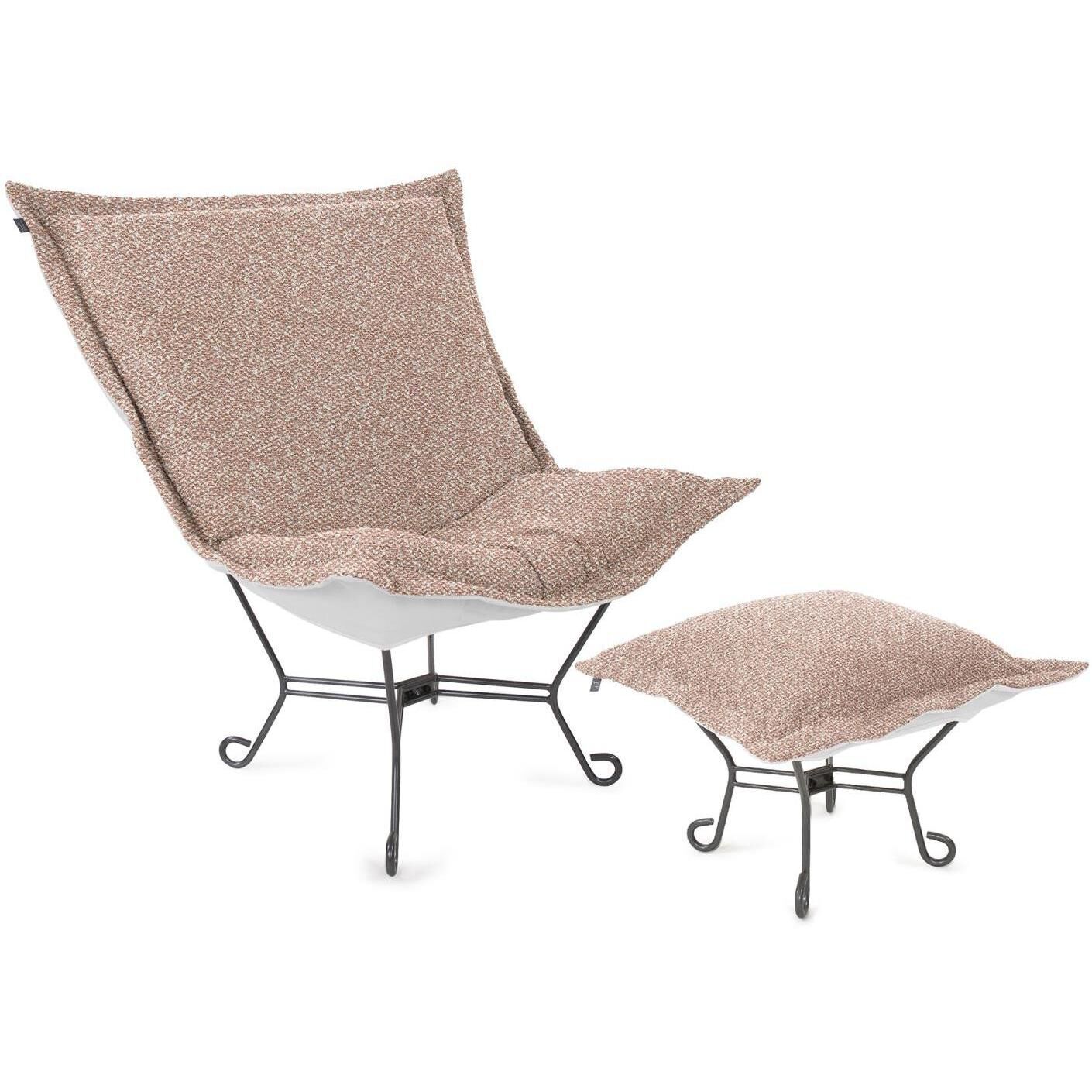 Alicante Blush Patio Scroll Puff Chair