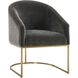 Hanni Brass and Charcoal Dining Chair