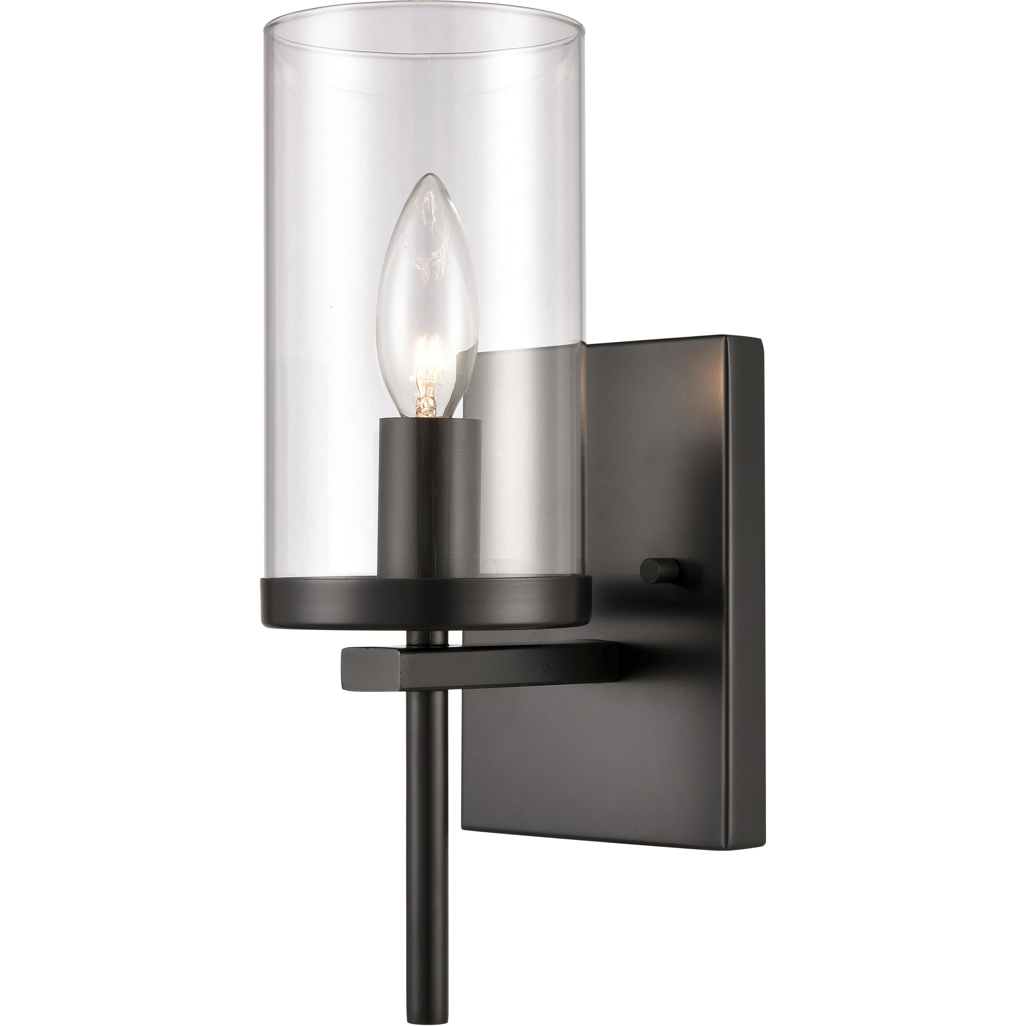 Oakland 1 Light 6 inch Black Vanity Light Wall Light