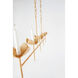 Julie Neill Illana 5 Light 50.5 inch Antique Gold Leaf Linear Chandelier Ceiling Light in (None), Large