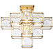Cubic 5 Light 18.5 inch Calypso Gold Semi-Flush Ceiling Light