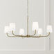 Brody 6 Light 47 inch Aged Brass Chandelier Ceiling Light