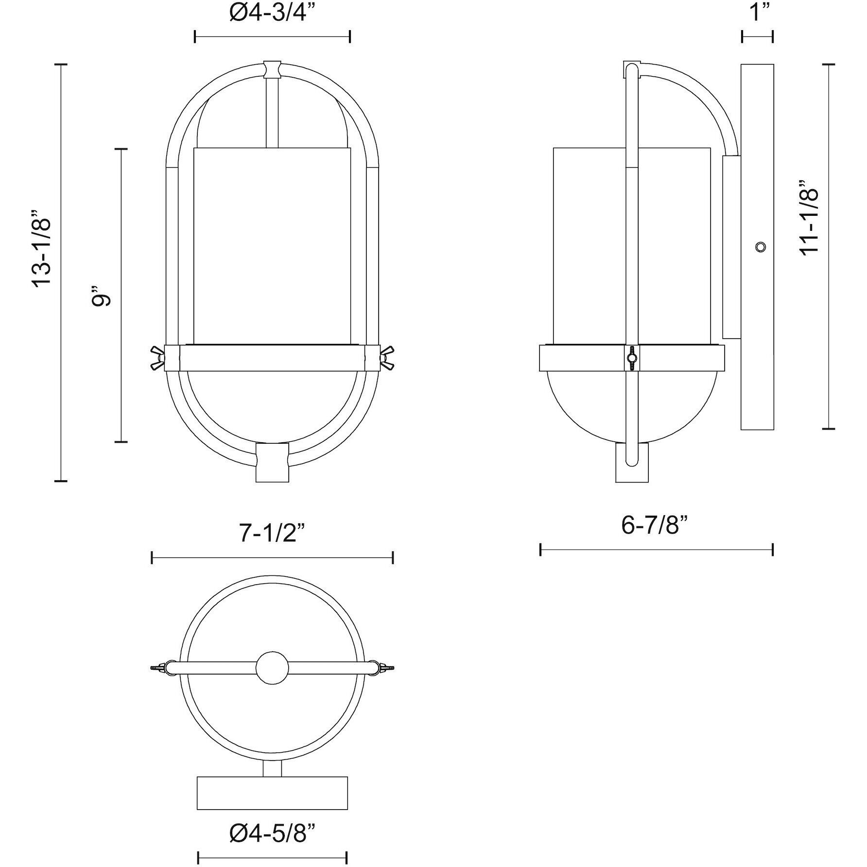 Alora Mood Cyrus Wall/Vanity Light Wall Light in Matte Black