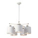 Balance 5 Light 21.7 inch White and Polished Nickel Chandelier Ceiling Light, Elstead
