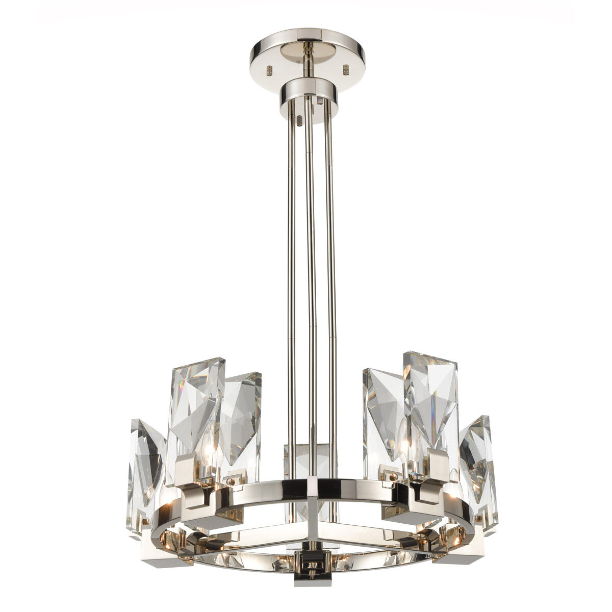 Horizon 6 Light 24 inch Polished Nickel Chandelier Ceiling Light