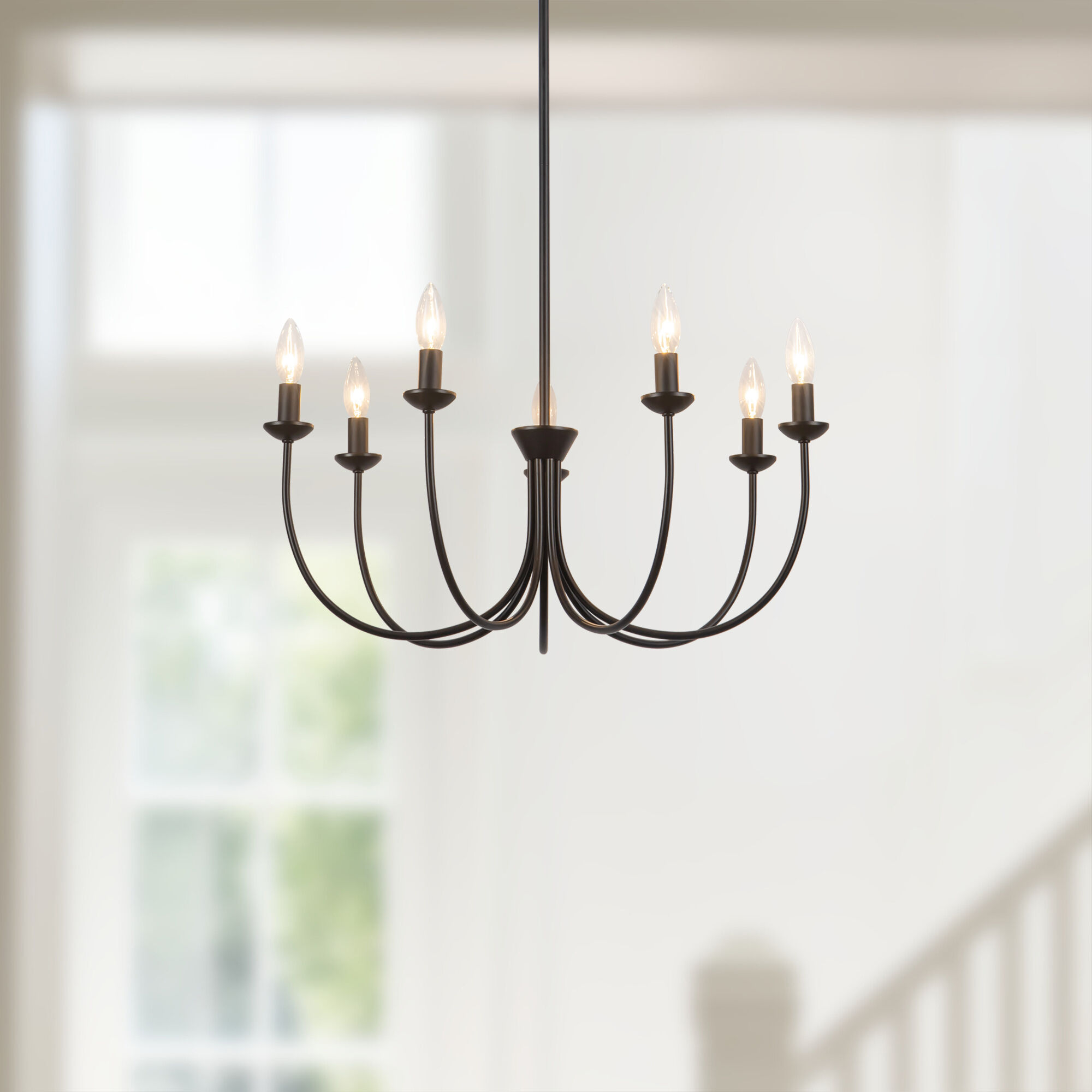 Alora Mood Ember 7 Light 25.75 inch Matte Black Chandelier Ceiling Light