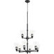 Dunbar 9 Light 26.5 inch Noir Chandelier Ceiling Light