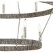 Abaca 14 Light 36 inch Polished Nickel with Gray Chandelier Ceiling Light