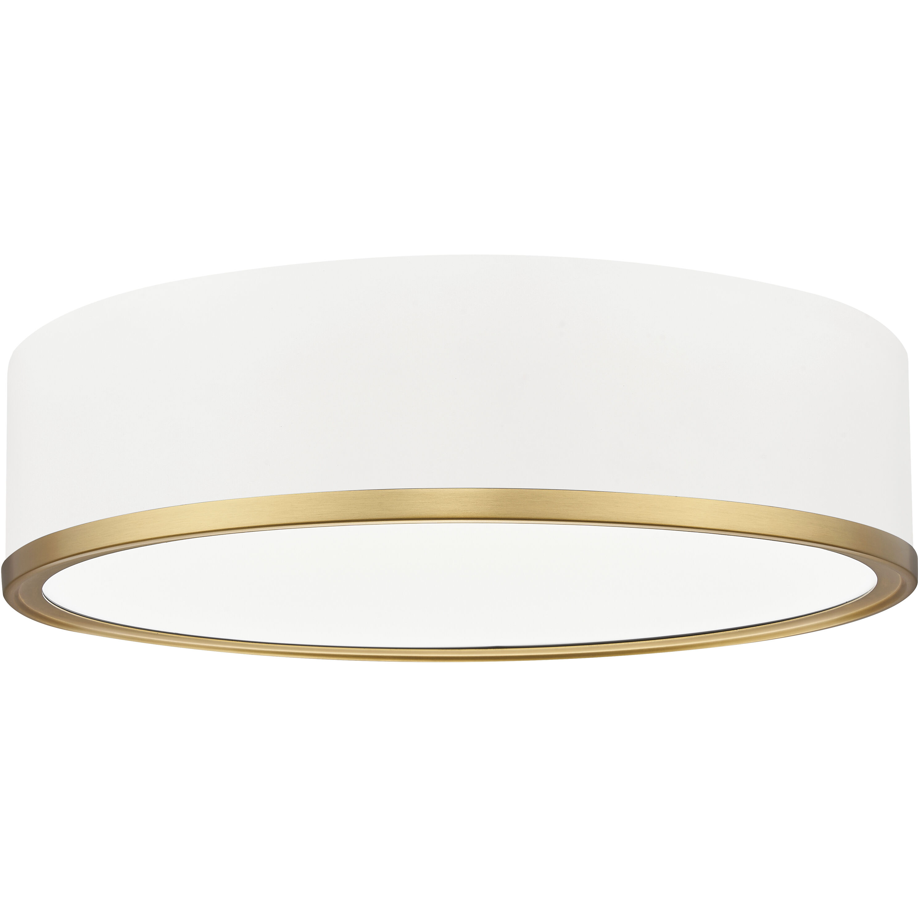 Bradley LED 16 inch Matte White and Modern Gold Flush Mount Ceiling Light