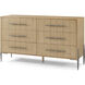 Essence Blonde Dresser, Wooden, 6-Drawer