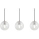 Palla Linear Pendant Ceiling Light in Satin Nickel