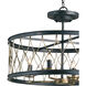 Crisscross 4 Light 22 inch French Black/Pyrite Bronze Semi-Flush Mount Ceiling Light, Semi-Flush Convertible