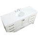 Irene 60 X 22 X 34 inch White Vanity Sink Set