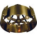 Lasalle 6 Light 15 inch Antique Brass with Matte Black Accents Semi-Flush Mount Ceiling Light
