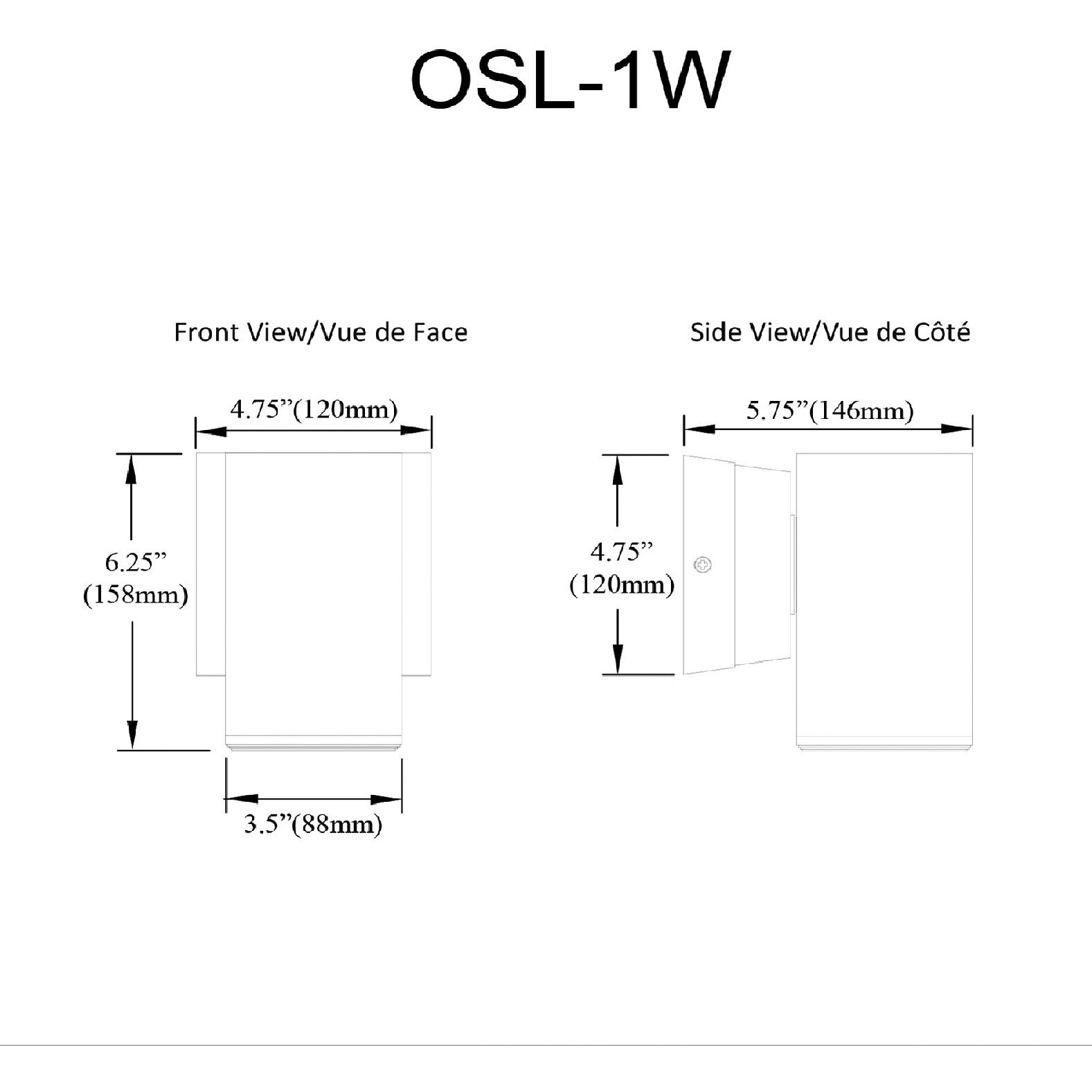 Oslo LED 6.25 inch Matte Black Outdoor Wall Sconce