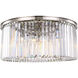 Sydney 8 Light 31.5 inch Polished nickel Flush Mount Ceiling Light in Clear, Urban Classic