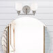 Melrose 2 Light 14 inch Satin Nickel Bathroom Vanity Light Wall Light, Essentials