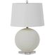 Wheeler 25 inch Natural White Ceramic / Matte Antique Brass Table Lamp Portable Light
