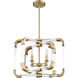 Rotterdam 4 Light 20 inch Warm Brass Convertible Semi-Flush or Pendant Ceiling Light, Essentials