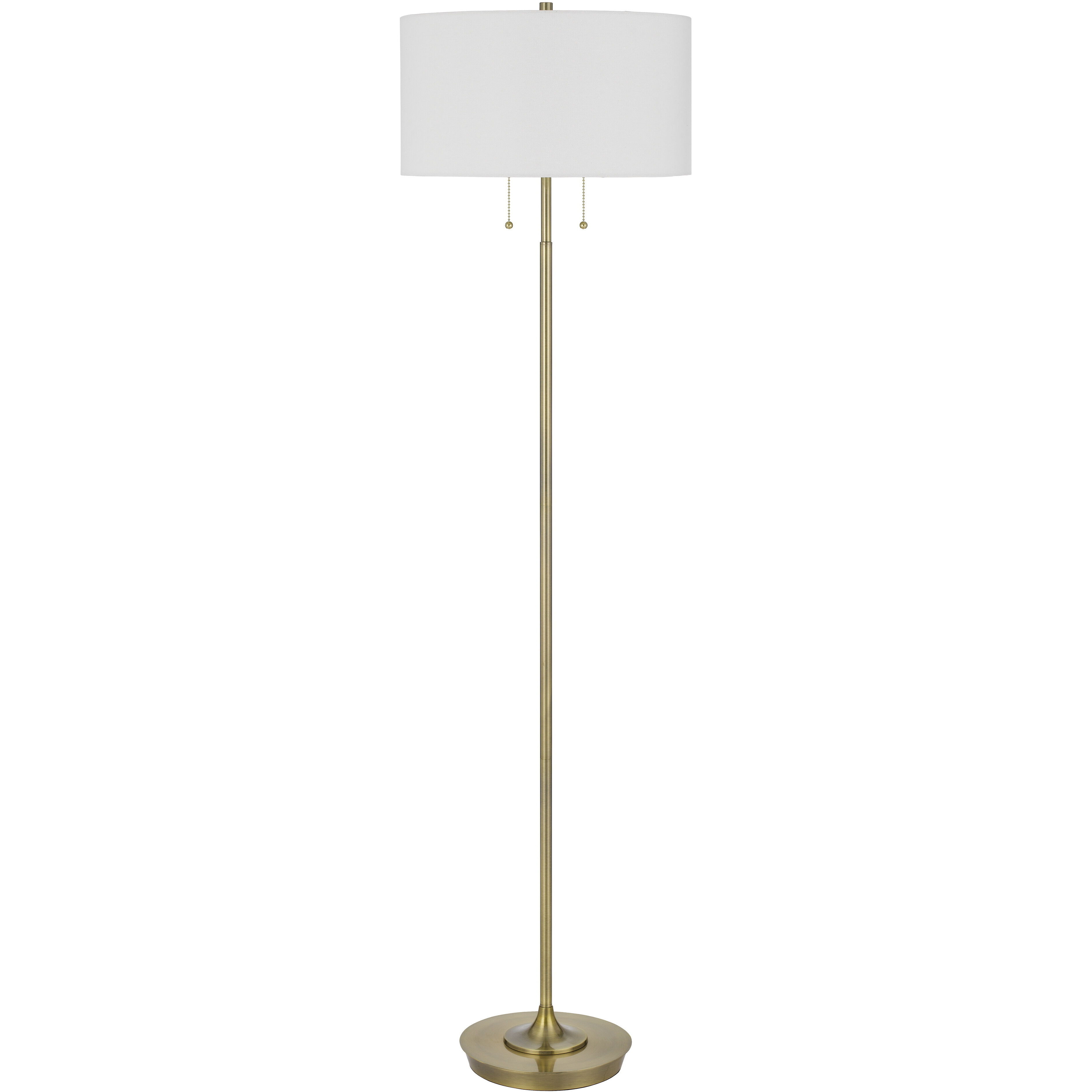Kendal 64 inch 60.00 watt Antique Brass Floor Lamp Portable Light