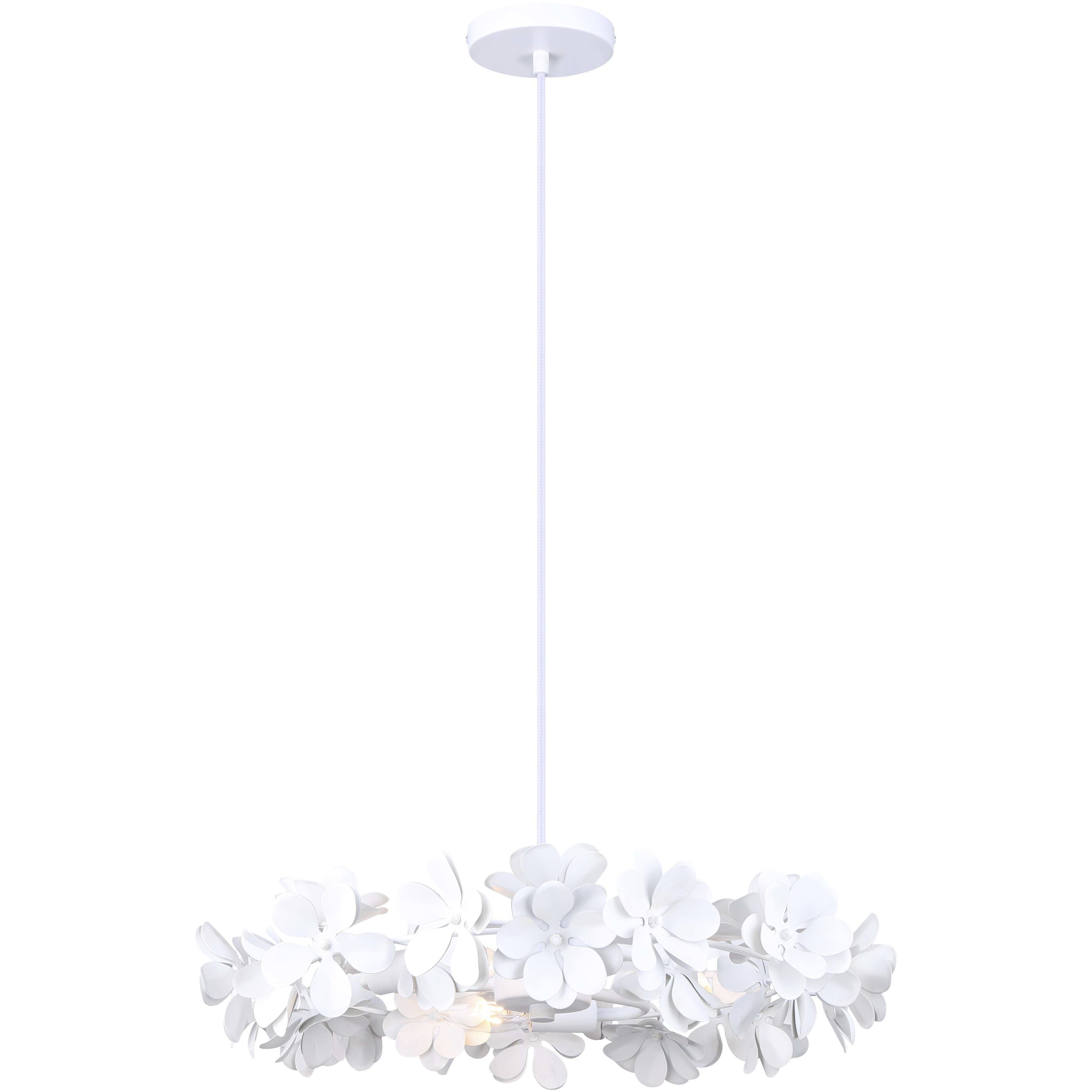 Cassia 3 Light 20 inch White Chandelier Ceiling Light