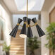 Alora Mood Blake 4 Light 24.13 inch Matte Black and Aged Gold Chandelier Ceiling Light