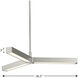 Planck LED LED 26.5 inch Brushed Nickel Chandelier Ceiling Light, Progress LED