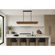Loren 5 Light 54 inch Gunmetal Linear Pendant Ceiling Light in Amber