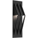 Outdoor Bridge LED 18 inch Textured Black Outdoor Sconce, Tall
