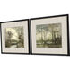 Sunset Pond Green and Beige and Brown Framed Art