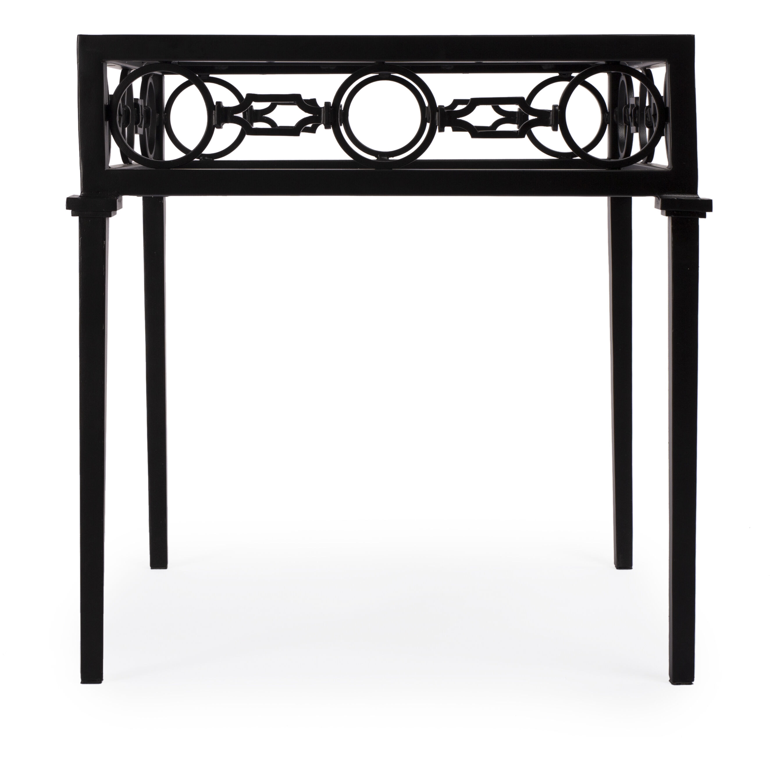 Southport Iron Outdoor End Table in Black