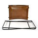 Industrial Chic Melton  Brown Leather Bench