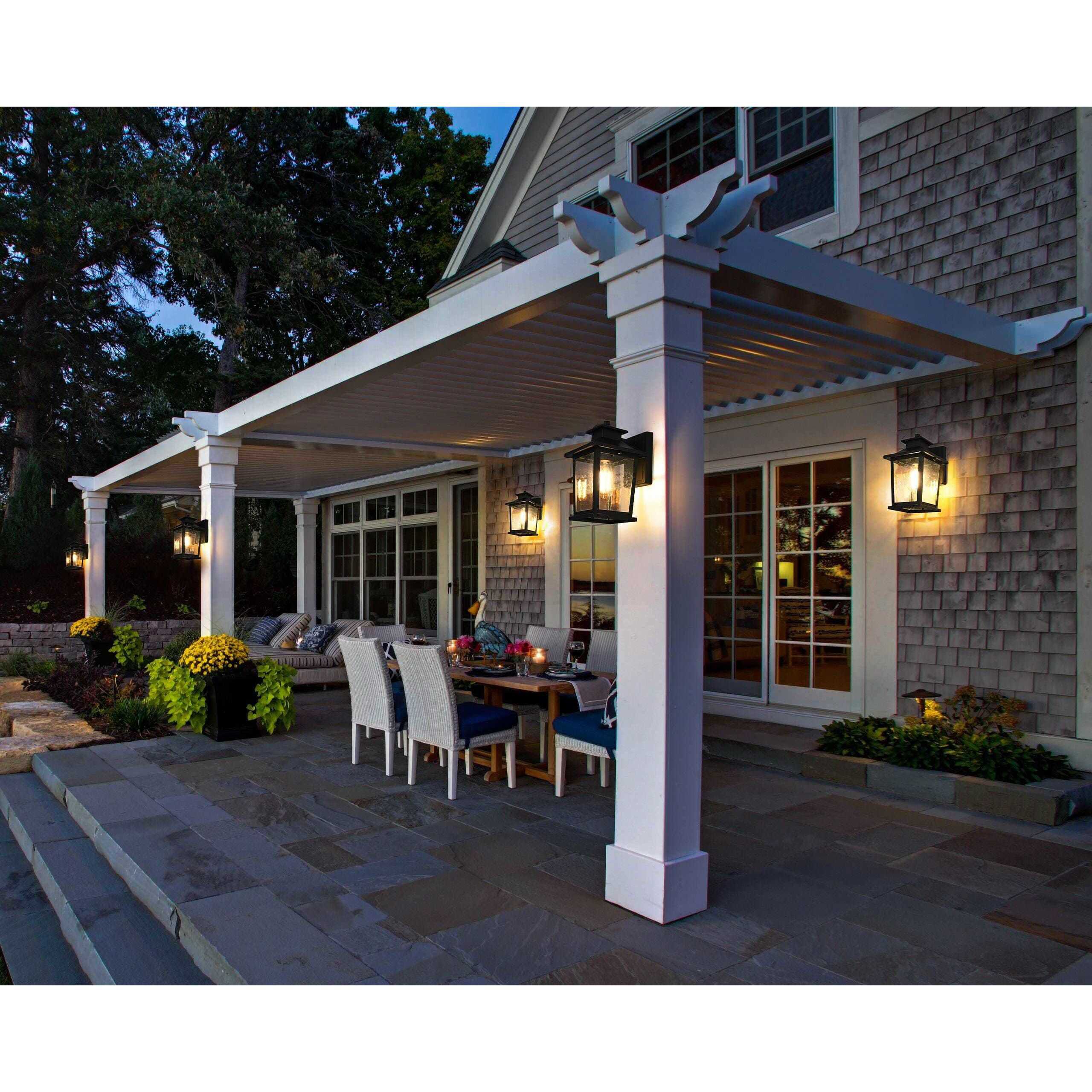 Redner 1 Light 11.5 inch Black Outdoor Wall Sconce