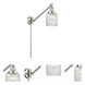 Colton 30 inch 60 watt Satin Nickel Swing Arm Wall Light, Franklin Restoration