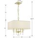 Paxton 4 Light 16 inch Aged Brass Semi Flush Ceiling Light