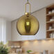 Alora Mood Soji 1 Light 9.88 inch Aged Gold Pendant Ceiling Light in Copper Glass