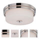 Parallel 3 Light 15 inch Polished Nickel Flush Mount Ceiling Light