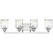 Drake 4 Light 32 inch Polished Nickel Bath Bar Wall Light
