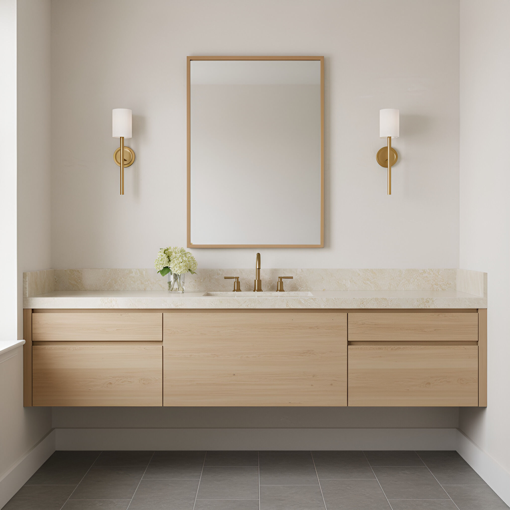 Drew & Jonathan Egmont 1 Light 4.75 inch Satin Brass Tall Sconce Wall Light