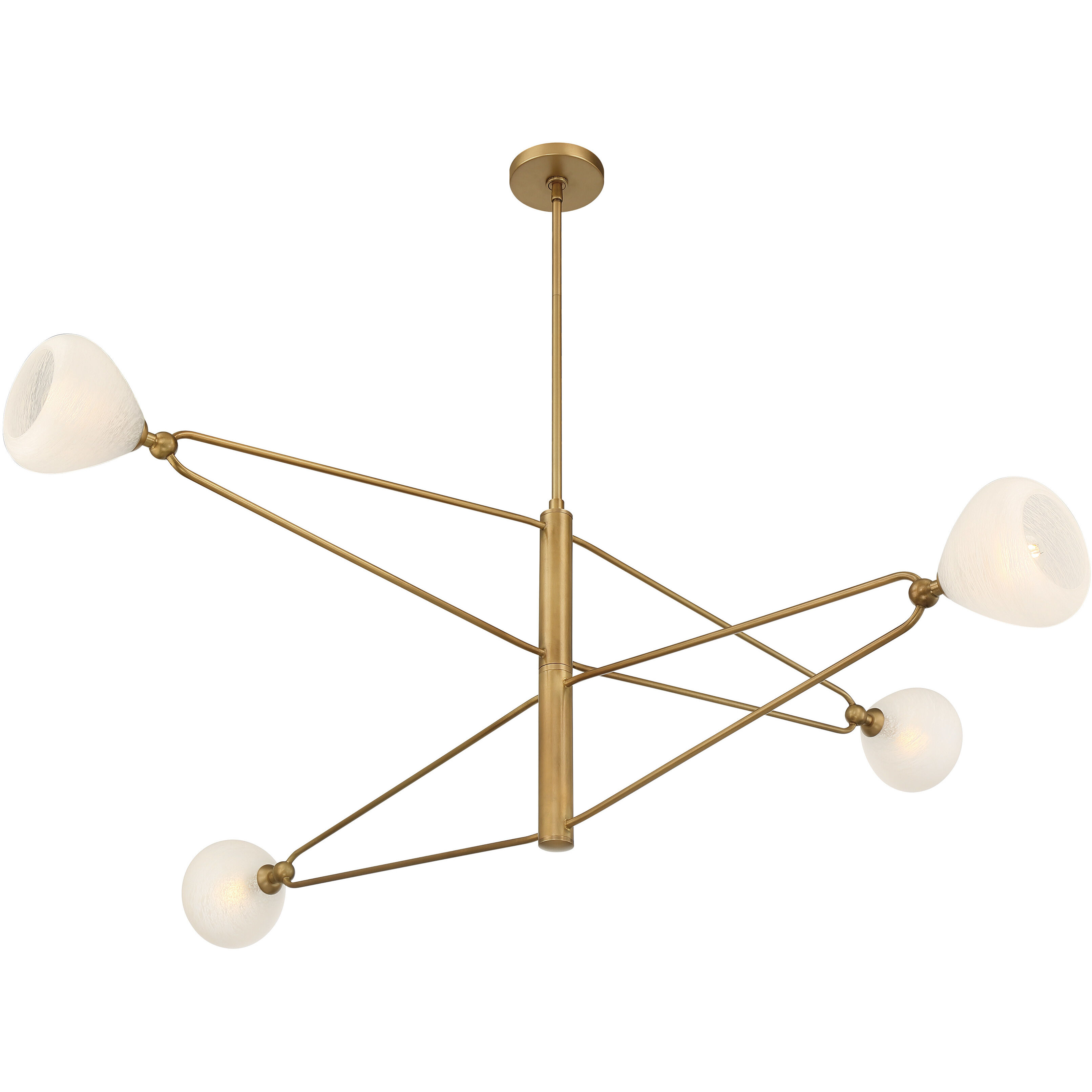 Orion 4 Light 53 inch Legacy Brass Chandelier Ceiling Light