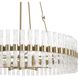 Nobel 6 Light 35.5 inch Aged Brass Chandelier Ceiling Light