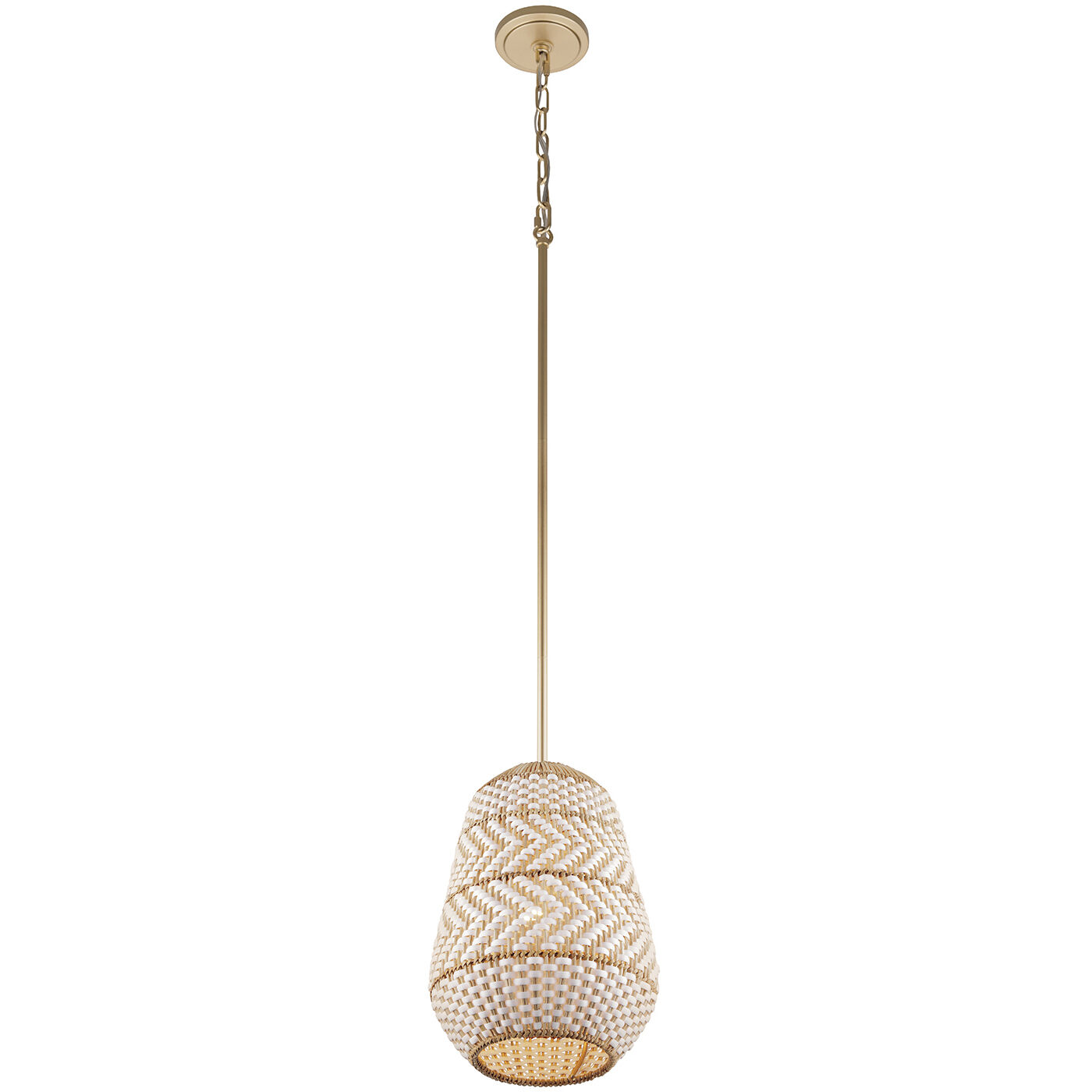 Zanzibar 1 Light 10 inch Soft Gold Mini Pendant Ceiling Light